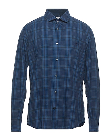 BROOKSFIELD Checked shirt Blue 100% Cotton