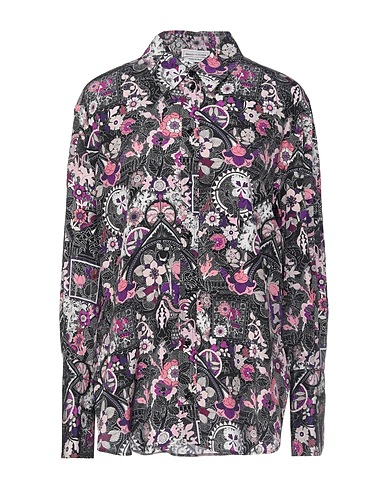 MCQUEEN Floral shirts & blouses Purple 100% Silk