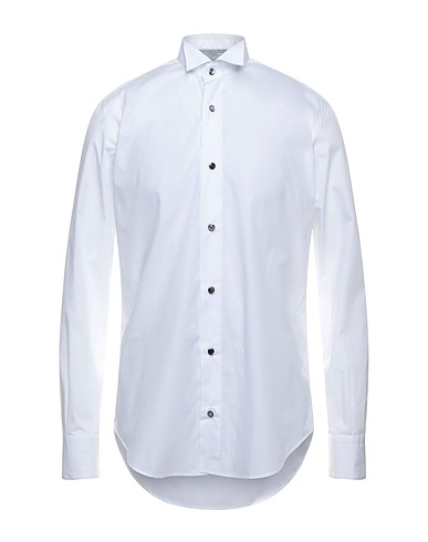 ELEVENTY Solid color shirt BIANCO 100% Cotton