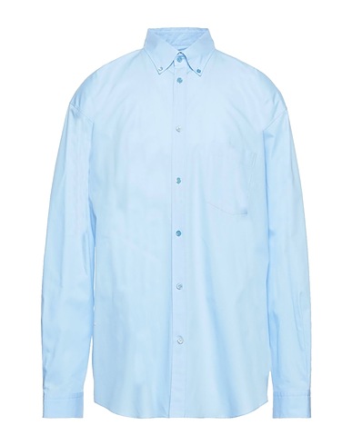 BALENCIAGA Solid colour shirt Sky blue 100% Cotton