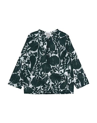 DOUUOD Patterned shirt Dark green 100% Cotton