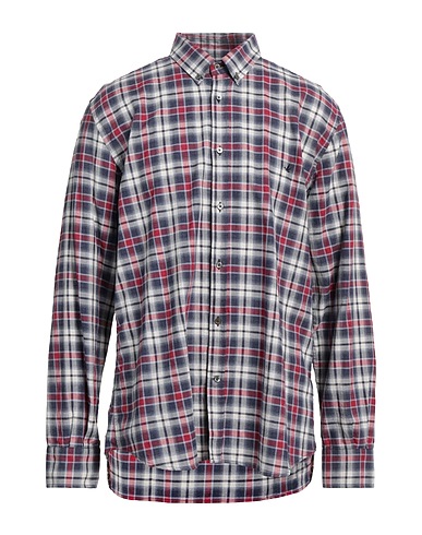 BROOKSFIELD Checked shirt Burgundy 100% Cotton