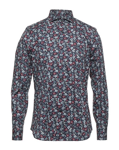 ALESSANDRO GHERARDI Patterned shirt Midnight blue 100% Cotton