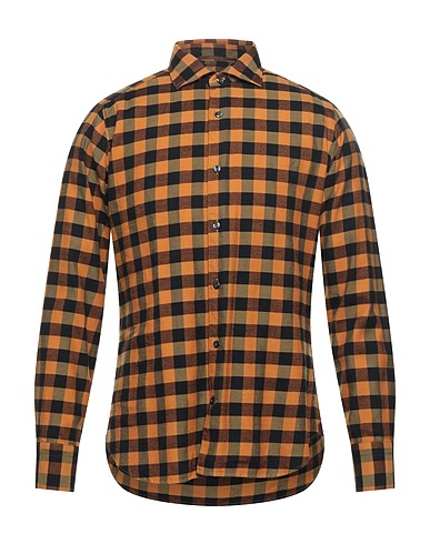 TINTORIA MATTEI 954 Checked shirt Marigold 100% Cotton