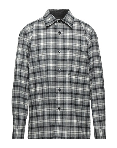 THEORY Checked shirt Grey 98% Virgin Wool, 2% Elastane