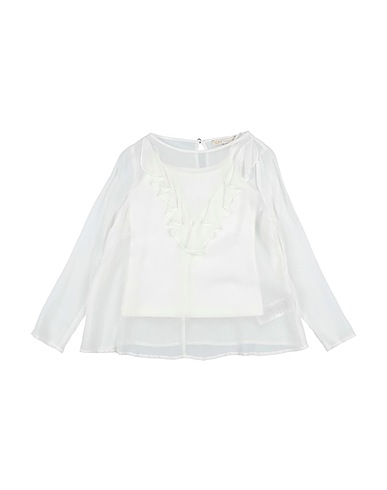 PATRIZIA PEPE Top White 100% Viscose, Cotton, Elastane