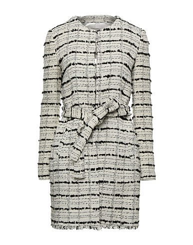 PINKO Full-length jacket Ivory 90% Cotton, 6% Acrylic, 4% Polyester
