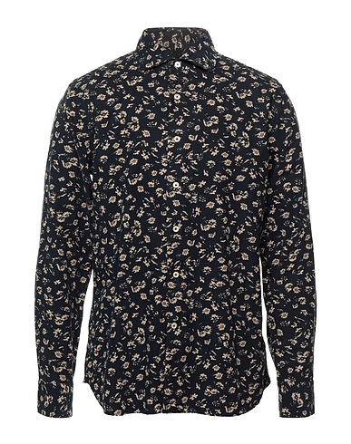 ALESSANDRO GHERARDI Patterned shirt Midnight blue 100% Cotton
